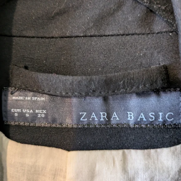 Zara Basics Navy Schoolboy Viscose Long Line Blazer Size S - Picture 6 of 7